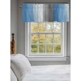 thumbnail image 3 of Valances for Windows Sky Blue Rod Pocket Cafe Window Treatments Valance Curtains for Kitchen Bathroom Laundry Basement Windows 60"x18", 3 of 9