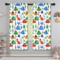 thumbnail image 5 of Blackout Kids Curtains,White Dinosaur Leaf Pattern Childrens Insulated Curtains Set Of 2,Bedroom Essentials,Toddler Room Decor 42"x63", 5 of 5