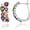 White Gold Multicolor CZ, variant on Multicolored Crystal Elements Crystal Fashion Bridal Jewelry Earrings and Bracelet (Only Earring)-Ideal Valentine’s Day Gift…
