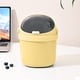 thumbnail image 5 of Cubo de Basura de Escritorio Amarillo - Cubo de Basura de Escritorio Cute Clutter Bins Estudiante, Dormitorio, Hogar, Cubo de Basura con Tapa para Sala de Estar, Cocina, Baño, 5 of 7