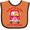 Orange and Black, variant on Inktastic Fire Truck 2nd Birthday Boy Boys Baby Bib