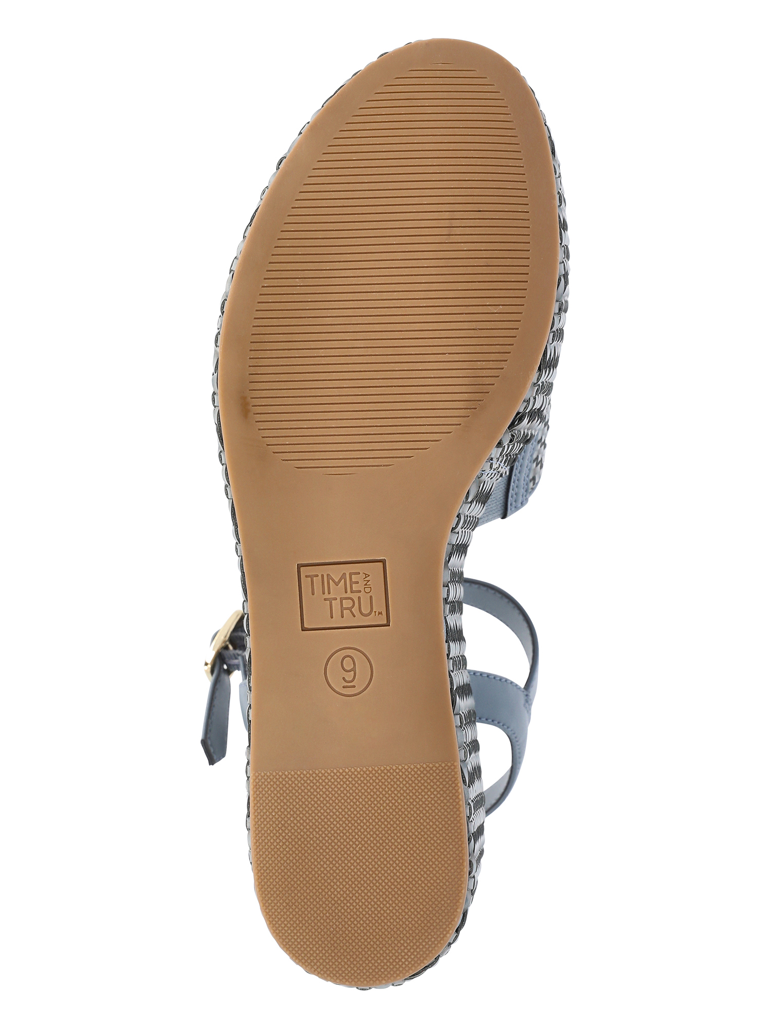 Time and Tru Women's Woven Wedge Heel Sandals