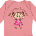 thumbnail image 4 of Inktastic My Granny Loves Me Girls Long Sleeve Baby Bodysuit, 4 of 5