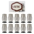 thumbnail image 3 of UEETEK 10pcs PC4-M10 Male Straight Pneumatic PTFE Tube Fitting Connector for 3D Printer, 3 of 8