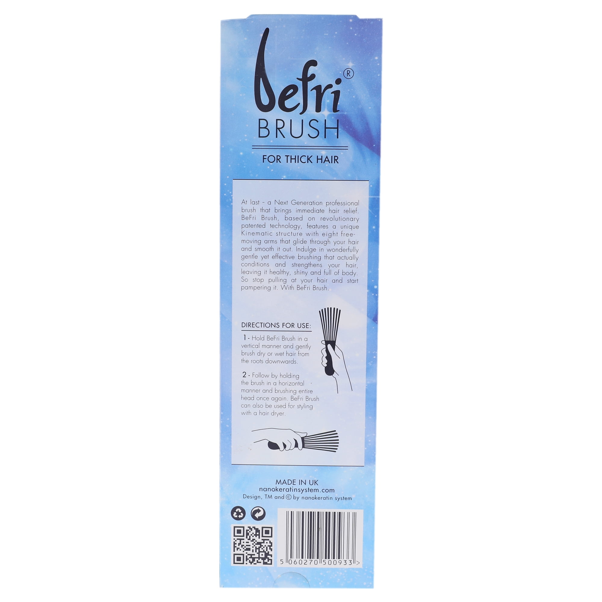 Luxury BeFri Brush #6- Nanokeratin System Ergonomic new generation $65 MSRP…NWT Nanokeratin BeFri Hair Brush - Blue , 1 Pc Hair Brush  main image 2