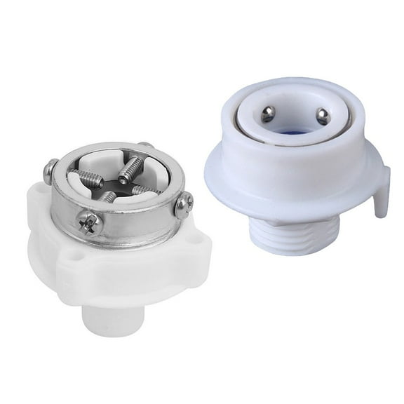 Washing Machine Inlet Hose Quick Connector Steel Head Pipe Joint Fittings 2-Pack Universal Faucet Adapter Accessories for Laundry Appliances"}
