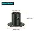 thumbnail image 2 of Unique Bargains Pole Sockets Flange Rod Holder Bracket Support Black 0.77" 2Pcs, 2 of 6