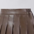 thumbnail image 5 of UAYOTSE Girls High Waisted Skirt Childrens Culottes Leather Skirt,Sizes 9-10 Years, 5 of 6