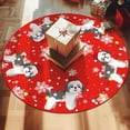 thumbnail image 2 of Christmas Tree Skirt Red Tree Skirts Shih Tzu Xmas Tree Skirt Tree Mat 48 Inch Dog Winter Christmas Decorations for Home, 2 of 6