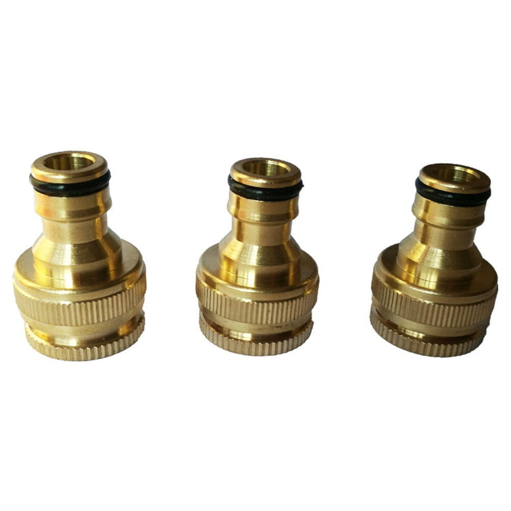 1/2 & 3/4 Inch Brass Faucet Adapter Washing Machine Hose Fittings Quick