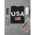 thumbnail image 3 of Usa With Flag Simple Design Men T-Shirt, Male Medium, 3 of 4