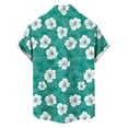 thumbnail image 4 of BRGZLK Men's Short Sleeve Hawaiian Shirt Floral Button Down Shirts Tropical Holiday Beach Shirts Lightweight Summer Tops, 4 of 5