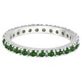 thumbnail image 2 of Emerald Eternity Stackable Ring Band 14K White Gold (0.75ct), 2 of 5