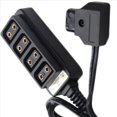 thumbnail image 5 of 6X Distribuidor de Fuente de AlimentacióN de CáMara D-Tap Macho una 4 Puertos P-Tap Hembra Divisor de Cuatro VíAs DTAP, 5 of 5