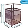 thumbnail image 6 of Essentially Yours Rolling Pool Noodle Storage Organizer Bin, Standard Noodle Holder, (25.4" W x 26" L x 40.5" H), Brown Style 510643, 6 of 9