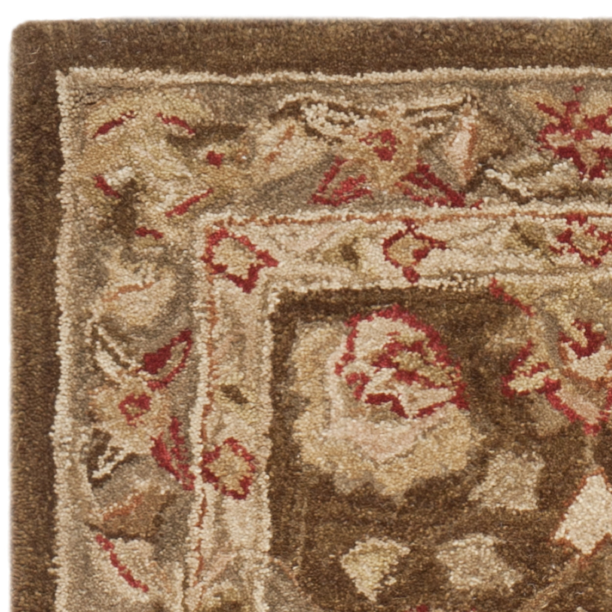 SAFAVIEH Anatolia Venice Traditional Wool Runner Rug, Brown/Green, 2'3" x 8'