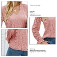 thumbnail image 5 of Top de manga larga de encaje NikouMX Blusa de encaje poliéster mujer, 5 of 5