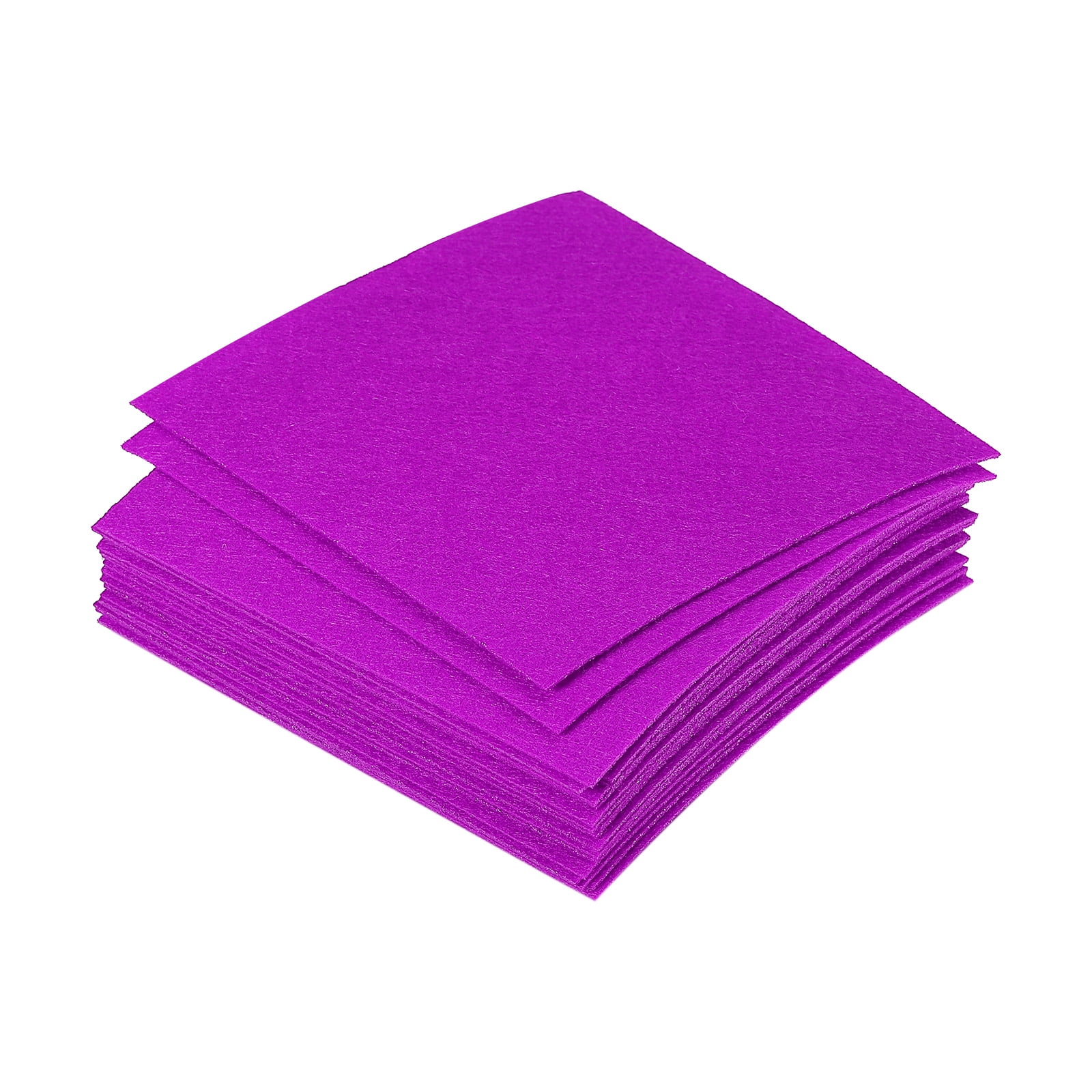 Soft Felt Sheets Fiber Craft Sheets Purple 4 Inch x 4 Inch 21 Pcs