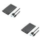 thumbnail image 1 of Injueey Carcasa HDD transparente SSD, carcasa externa para disco duro móvil de estado sólido, adaptador de 2,5 pulgadas, dispositivo móvil Type2 NO2, 1 of 6