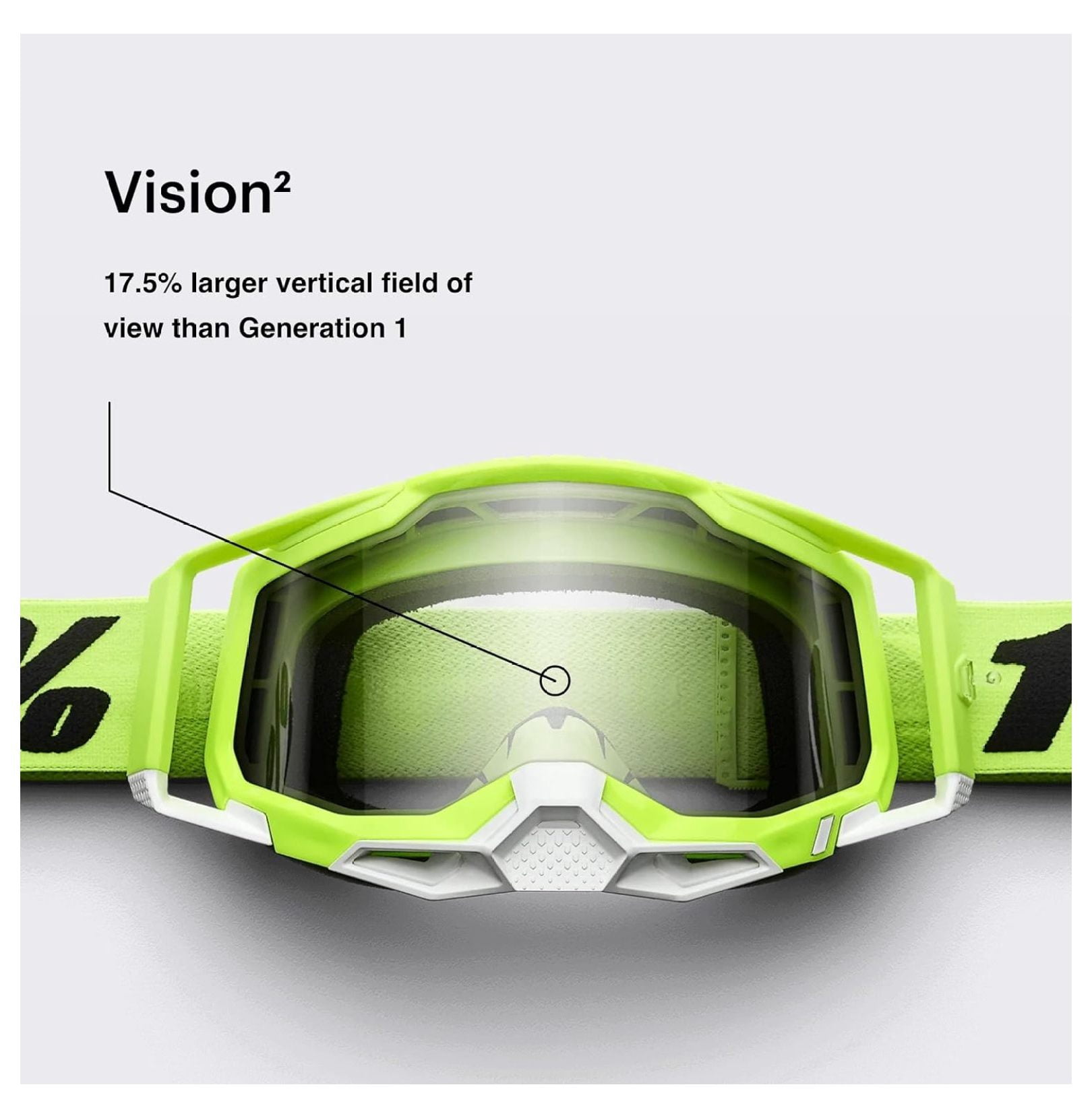 2 Bike & Motocross Goggles - MX and MTB Racing Protective Eyewear (Kalkuta - Clear Lens)