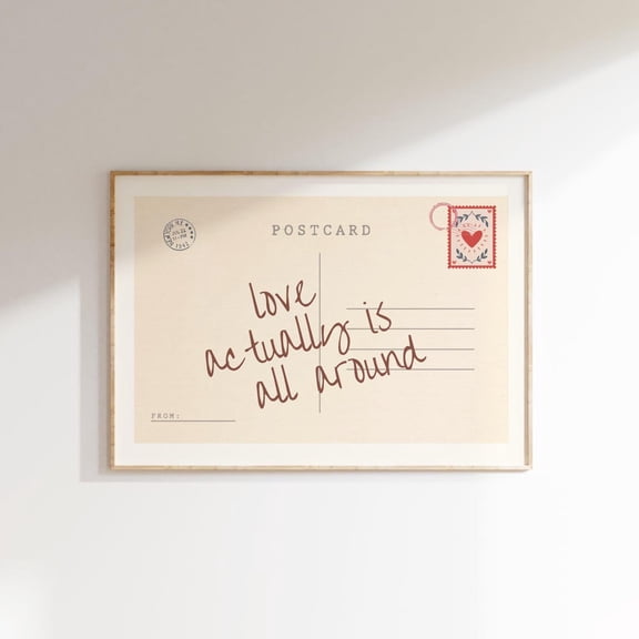 Love Actually Postprint: Retro Apartment Wall Art UNFRAMED PAPER POSTER, Home Decor, Vintage Gift, Living Room Dercor