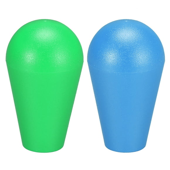 Cabeza de mango de bola de joystick ovalada elíptica tipo americano para reemplazo de piezas de juego de arcade DIY Verde Azul 2Pcs