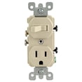thumbnail image 3 of Leviton 5225 15 Amp, 120 Volt, Duplex Style Combination Single Pole Switch/Receptacle Grounding, Brown, 3 of 3