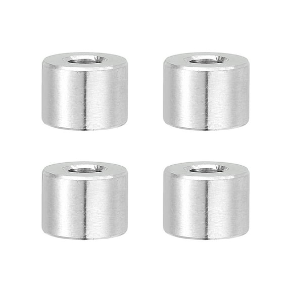 Uxcell 4 Pcs Stainless Steel Spacers, 6mm ID x 14mm OD x 11mm Height 304 Stainless Steel Bushing Screw Standoff Unthreaded Round Spacer for 1/4"M6 Screws Bolts Nuts