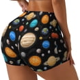 thumbnail image 1 of Fotbe Planets In Deep Space Shorts Sin Costuras – Shorts Deportivos de Cintura Alta para Mujer, Elásticos para Gimnasio, Yoga, Running o Ciclismo-Medium, 1 of 8