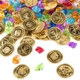 thumbnail image 1 of Set de monedas y gemas piratas de plástico dorado (240 piezas), 1 of 5