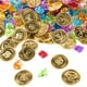 thumbnail image 1 of Set de monedas y gemas piratas de plástico dorado (240 piezas), 1 of 5