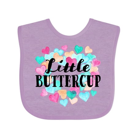 

Inktastic Little Buttercup Hearts Boys or Girls Baby Bib