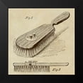 thumbnail image 2 of Inventions 20x20 Black Modern Framed Museum Art Print Titled - Lotion Dispensing Hair Brush, 2 of 5