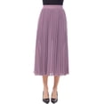 thumbnail image 1 of MixMatchy Women's Elastic High Waisted Wide Pleated A-Line Long Skirt, 1 of 6