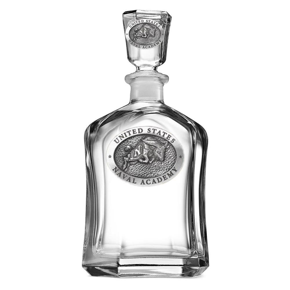 Heritage Metalwork Naval Academy Navy Decanter Whiskey Liquor Bottle ...