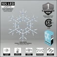 thumbnail image 4 of Kringle Traditions 36” Cool White LED Christmas Snowflake Light, Fold-Flat Outdoor Lighted Snowflake, 4 of 11