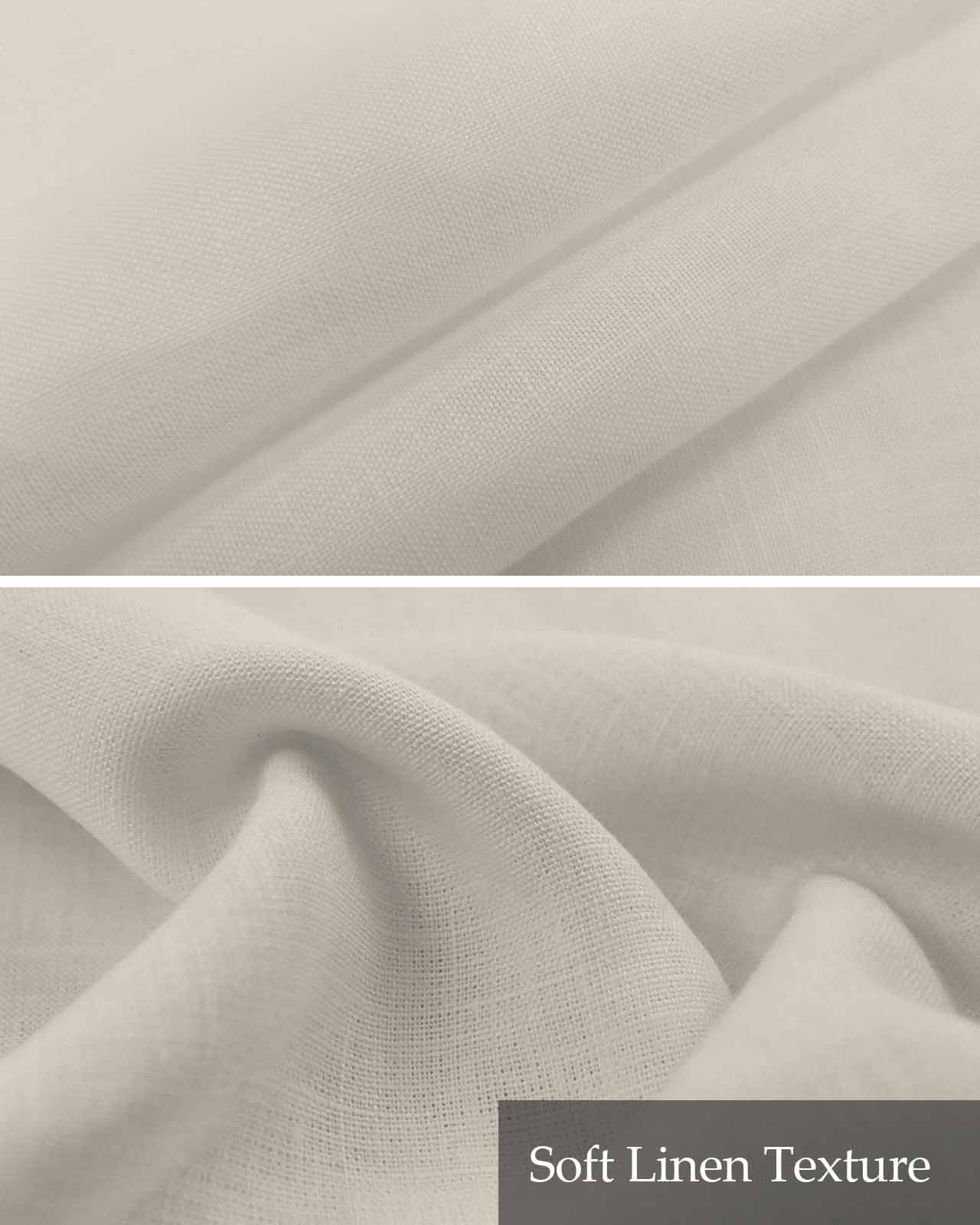 Beige Linen Curtain Valance for Bedroom/Bathroom/Kitchen/Living/Dining Room Window,Solid Color Pure Contemporary Minimalist Aesthetics Decor Pocket Topper Drapes Decorative Cafe Drapery 54"x18"