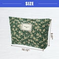 thumbnail image 4 of Vocoste Floral Makeup Bag Large Capacity Makeup Pouch for Coin Purse Foundations Lipsticks Brushes Green, 4 of 7