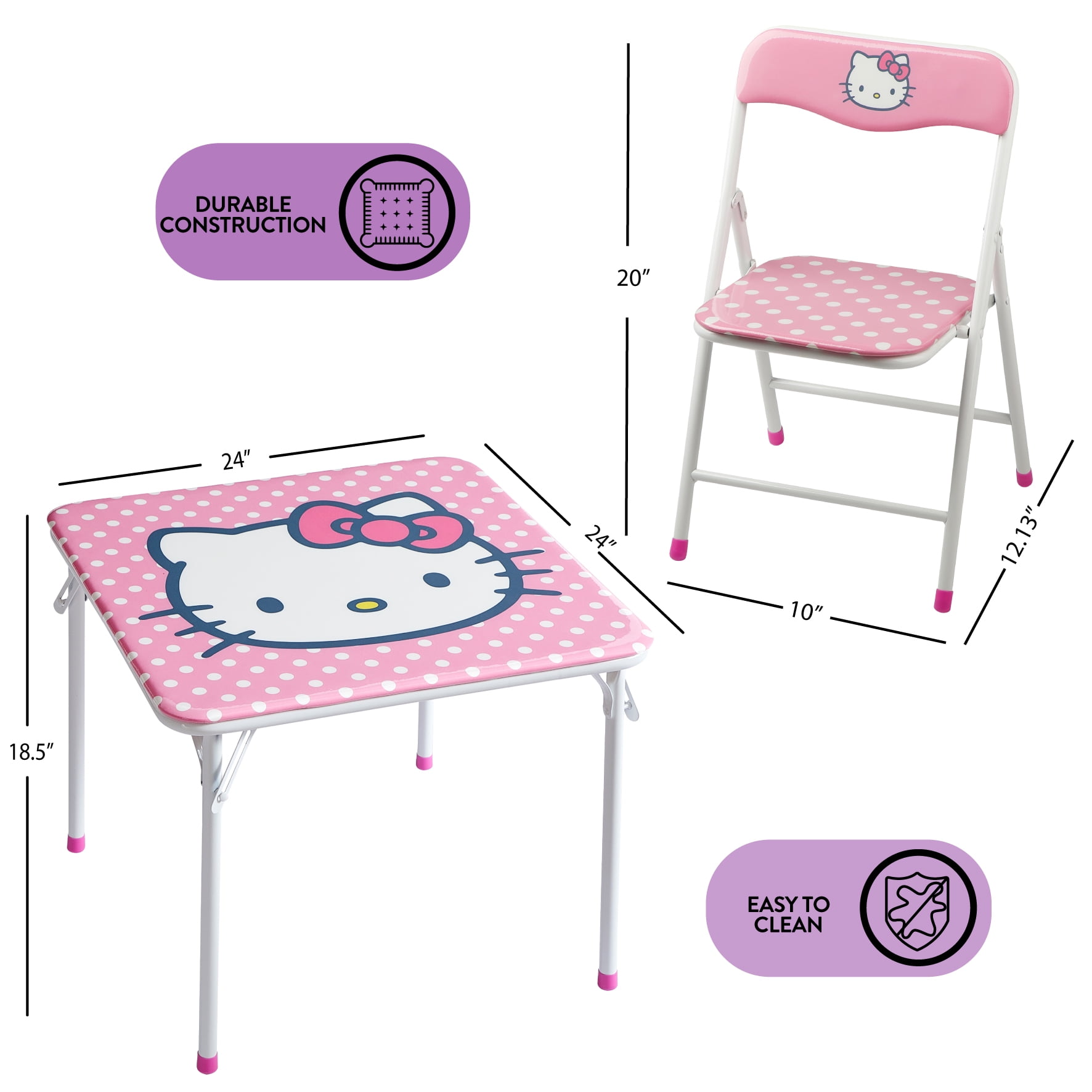 Hello Kitty, Child's Table and Chair Set