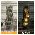 thumbnail image 5 of 39.4'' H Outdoor Water Fountain with LED Lights,Cascading Realistic Tree Trunk Waterfall Fountains,Resin Water Fountain Outdoor for Patio,Lawn,Porch,Backyard & Garden Home Decor,Gray, 5 of 7