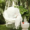 thumbnail image 3 of Deluxe Polyester Macrame Chair with Fringe, 3 of 6