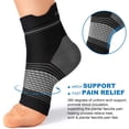 thumbnail image 7 of Plantar Fasciitis Sock (6 Pairs) for Men and Women, Compression Foot Sleeves with Arch and Ankle Support (Black, Medium), 7 of 7