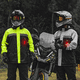 thumbnail image 1 of Impermeable dividido para montar en motocicleta, cinturón reflectante para exteriores, impermeable con luz de advertencia, cubierta de zapatos oculta mejorada, 1 of 5