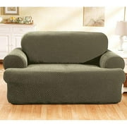 Angle View: Hometrends Stretch Sullivan T-Cushion Loveseat And Sofa Slipcover
