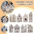 thumbnail image 3 of Ceramic House Candle Light Christmas Village Houses LED Nightlight W1B7 R0P7, 3 of 6