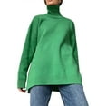 thumbnail image 1 of Seyurigaoka Women Loose Sweater Shirts Long Sleeve High Neck Knitwear Winter Casual Party Street Pullover Tops, 1 of 6