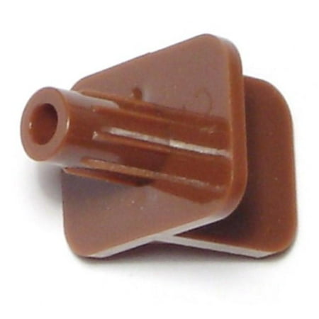 

1/4 x 1/2 Walnut Colored Plastic Shelf Supports SHSPTP-076