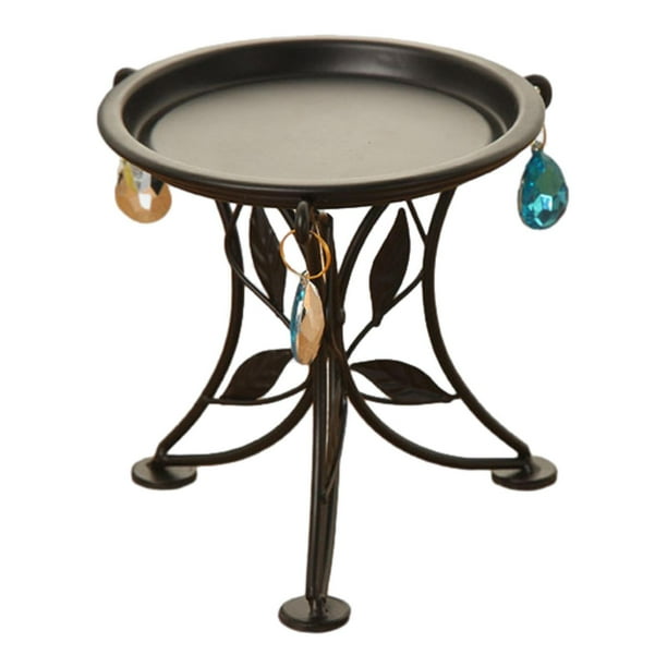 Soporte de metal para plantas, estante de exhibición, soporte decorativo para macetas. Negro
