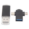 thumbnail image 5 of Memoria USB Memoria USB Unidad flash USB portátil compacta con USB a tipo C y adaptador micro USB para Windows 98 para OS X 9 Negro 64 GB, 5 of 5