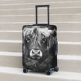 thumbnail image 6 of Naloa Geometric Bull Design Elastic Suitcase Protector, Travel Suitcase Protector Cover Fits 18-32in Suitcase(No luggage included)-Large, 6 of 7